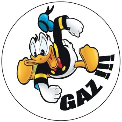 Stickers casque moto Donald Duck