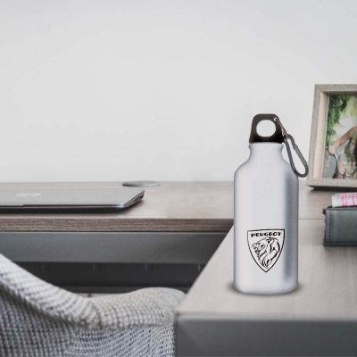 Gourde Alu et Thermos Peugeot Logo 1970's