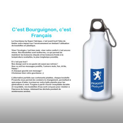 Gourde Alu et Thermos Peugeot Logo Motocycle