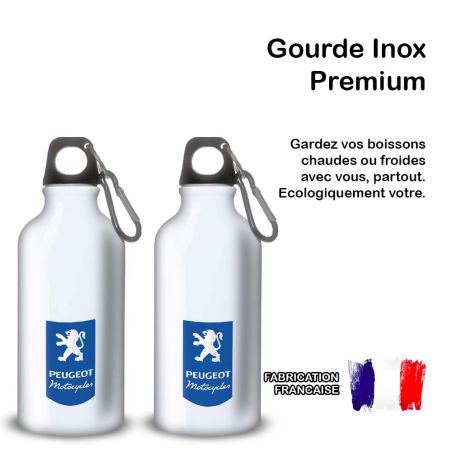 Gourde Alu et Thermos Peugeot Logo Motocycle Gourde Alu et Thermos Peugeot Logo Motocycle