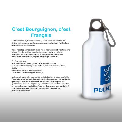 Gourde Alu et Thermos Peugeot Logo 1980