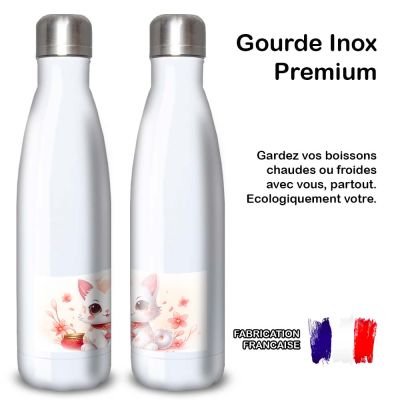 Gourde Alu et Thermos Chat Maneki-neko