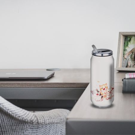 Gourde Alu et Thermos Chatons Gourde Alu et Thermos Chatons