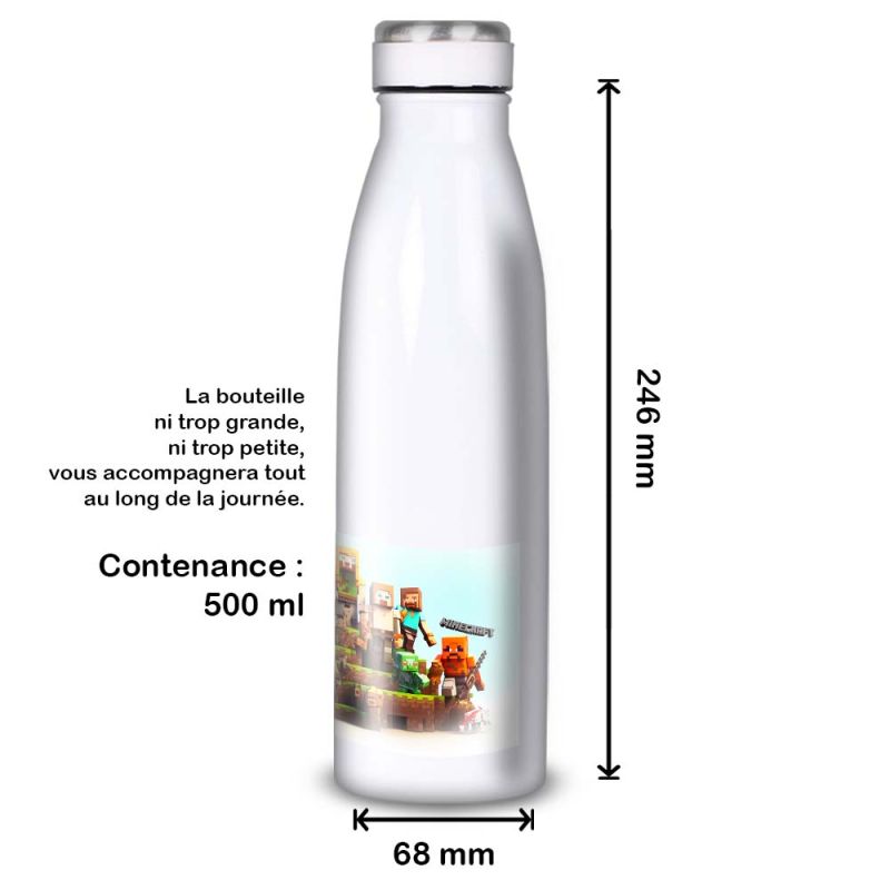Gourde Alu et Thermos Minecraft design Gourde Alu et Thermos Minecraft design