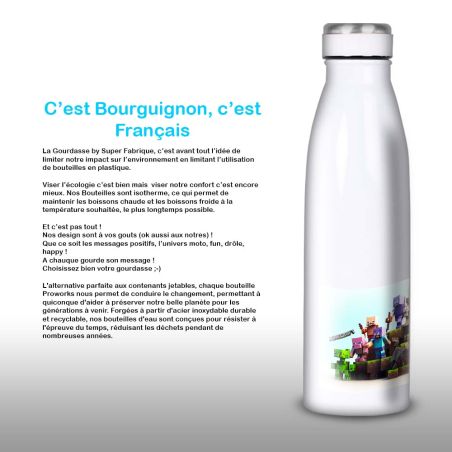 Gourde Alu et Thermos Minecraft design Gourde Alu et Thermos Minecraft design