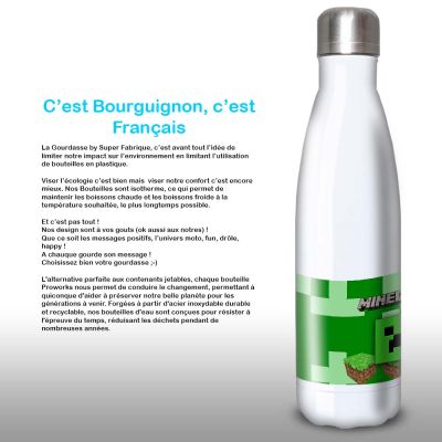 Gourde Alu et Thermos Minecraft Logo landscape