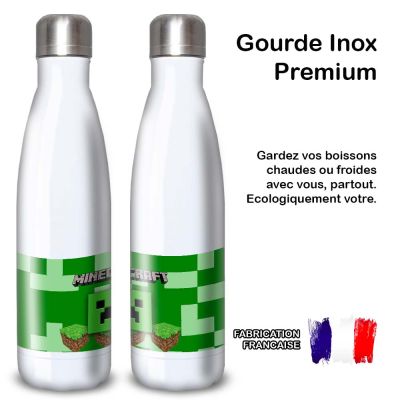 Gourde Alu et Thermos Minecraft Logo landscape