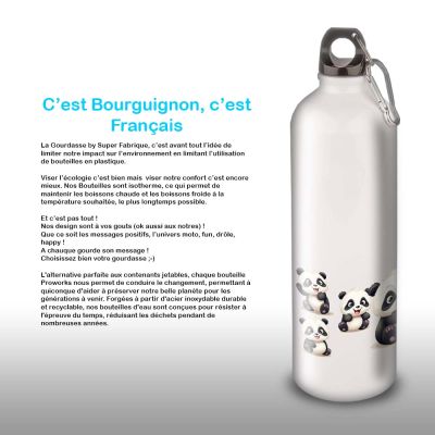 Gourde Alu et Thermos Pandas Fun