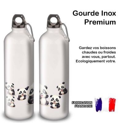 Gourde Alu et Thermos Pandas Fun