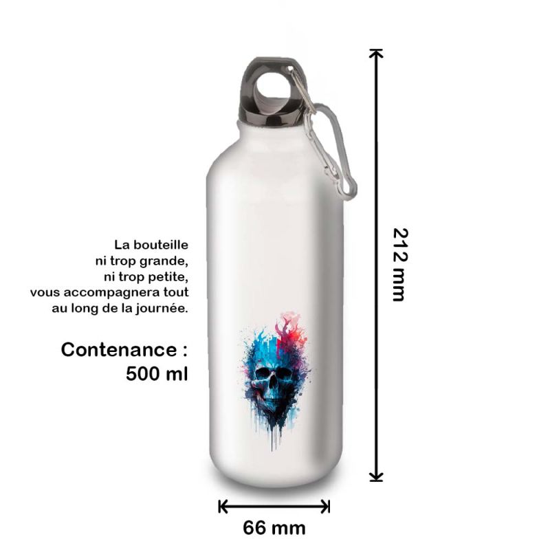 Gourde Alu et Thermos Tête de Mort Gourde Alu et Thermos Tête de Mort