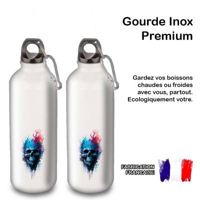 Gourde Alu et Thermos Tête de Mort
