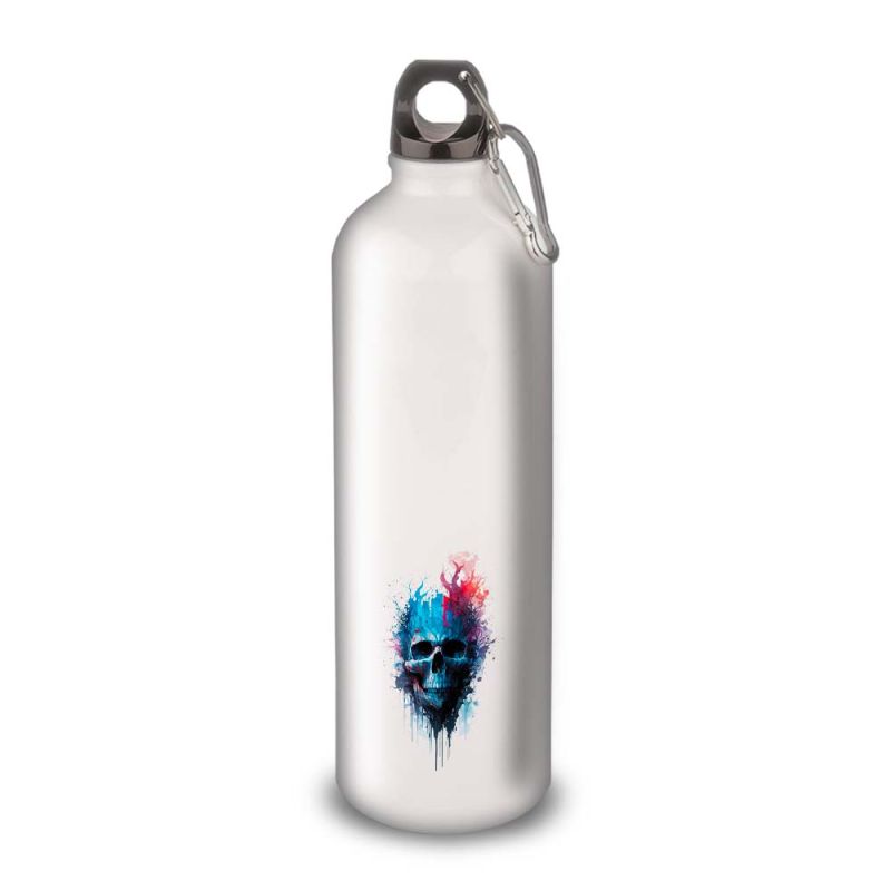 Gourde Alu et Thermos Tête de Mort