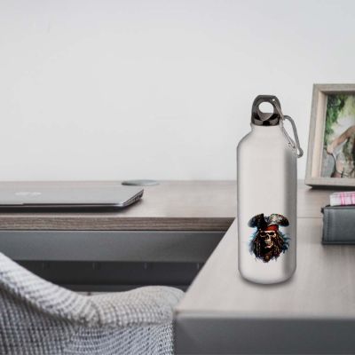 Gourde Alu et Thermos Tête de Mort Pirates