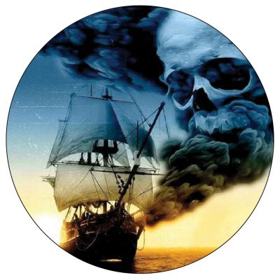 sticker rétro réfléchissant pour casque de moto Drakkar Pirates de Caraïbes