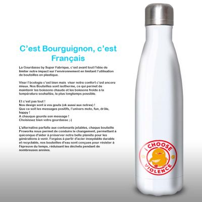 Gourde Alu et Thermos Duck - I choose violence - Rouge et Jaune