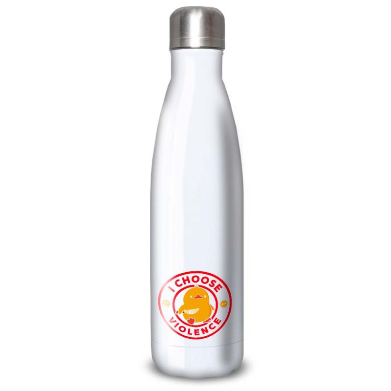 Gourde Alu et Thermos Duck - I choose violence - Rouge et Jaune Gourde Alu et Thermos Duck - I choose violence - Rouge et Jaune