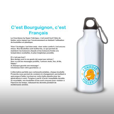 Gourde Alu et Thermos Duck - I choose violence - Bleu