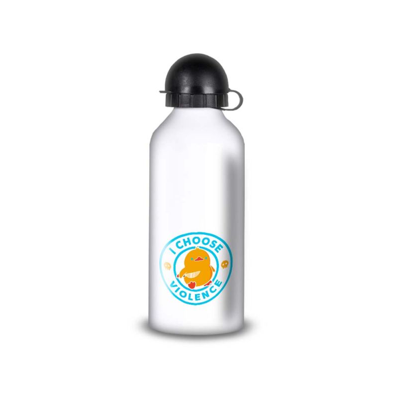 Gourde Alu et Thermos Duck - I choose violence - Bleu