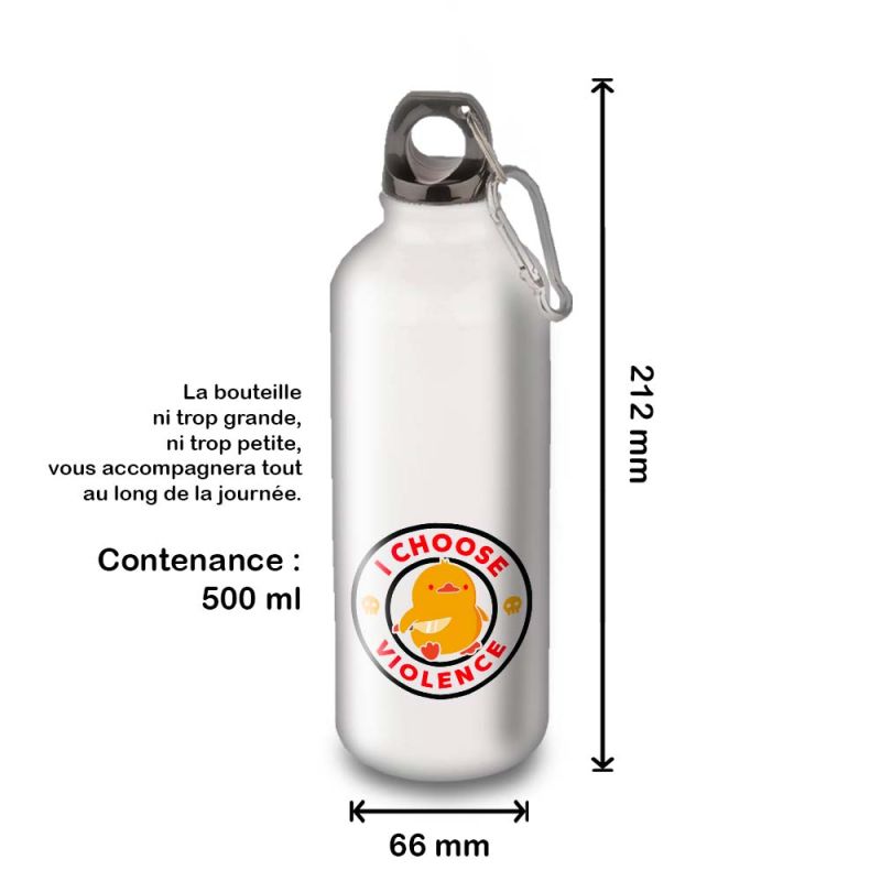 Gourde Alu et Thermos Duck - I choose violence - Noir Gourde Alu et Thermos Duck - I choose violence - Noir