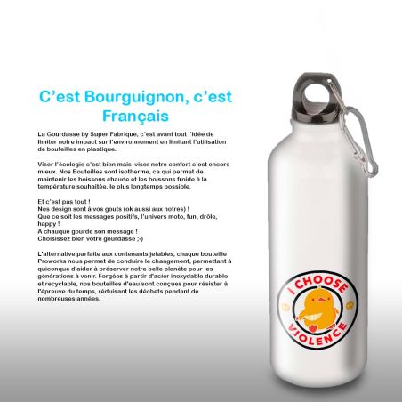 Gourde Alu et Thermos Duck - I choose violence - Noir Gourde Alu et Thermos Duck - I choose violence - Noir