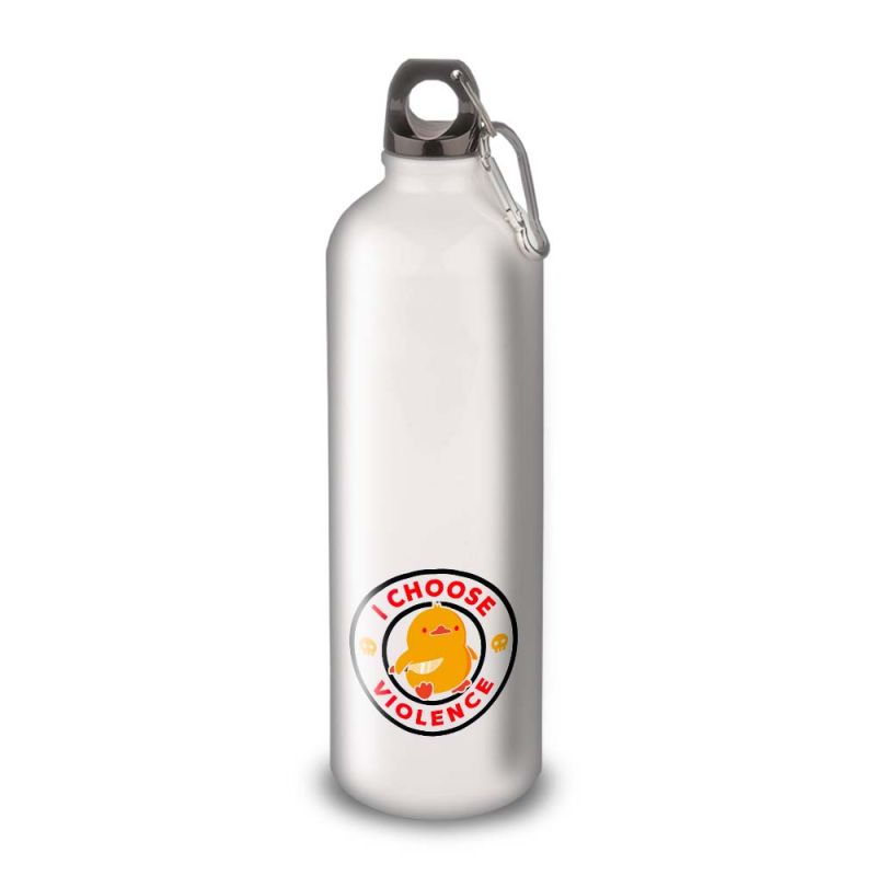 Gourde Alu et Thermos Duck - I choose violence - Noir
