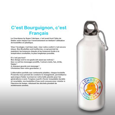 Gourde Alu et Thermos Duck - I choose violence - Rainbow