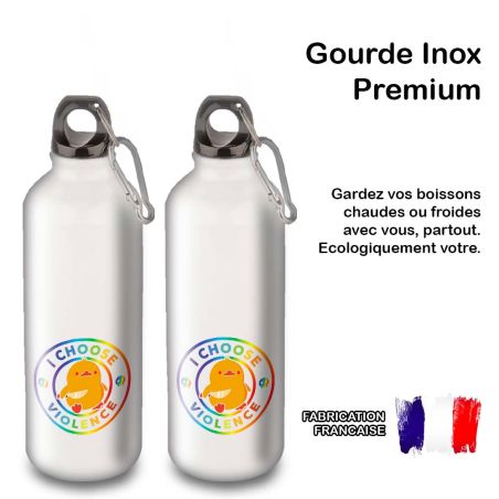 Gourde Alu et Thermos Duck - I choose violence - Rainbow Gourde Alu et Thermos Duck - I choose violence - Rainbow