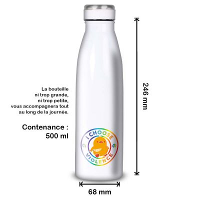 Gourde Alu et Thermos Duck - I choose violence - Rainbow