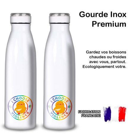 Gourde Alu et Thermos Duck - I choose violence - Rainbow Gourde Alu et Thermos Duck - I choose violence - Rainbow