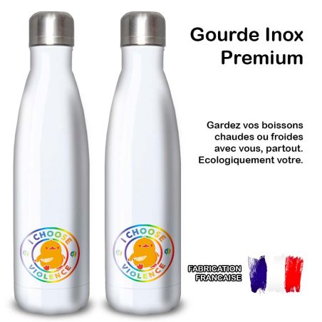 Gourde Alu et Thermos Duck - I choose violence - Rainbow Gourde Alu et Thermos Duck - I choose violence - Rainbow