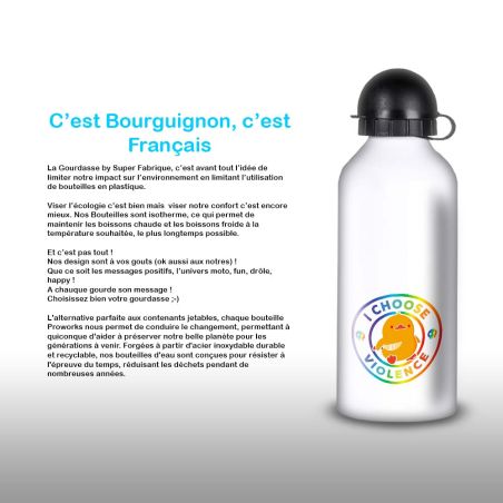 Gourde Alu et Thermos Duck - I choose violence - Rainbow Gourde Alu et Thermos Duck - I choose violence - Rainbow