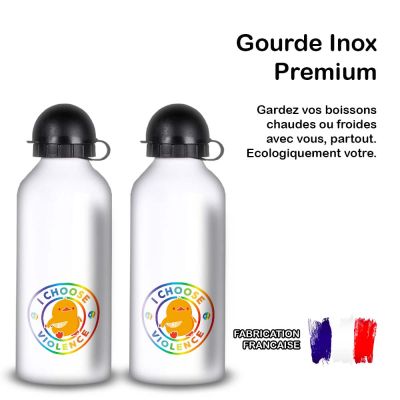 Gourde Alu et Thermos Duck - I choose violence - Rainbow
