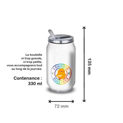 Gourde Alu et Thermos Duck - I choose violence - Rainbow
