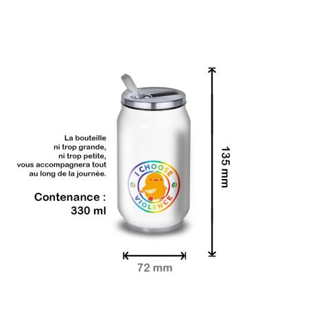 Gourde Alu et Thermos Duck - I choose violence - Rainbow Gourde Alu et Thermos Duck - I choose violence - Rainbow