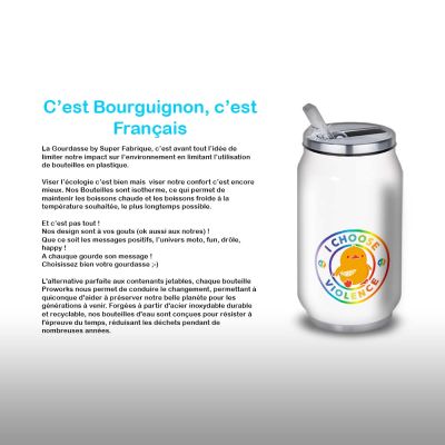 Gourde Alu et Thermos Duck - I choose violence - Rainbow