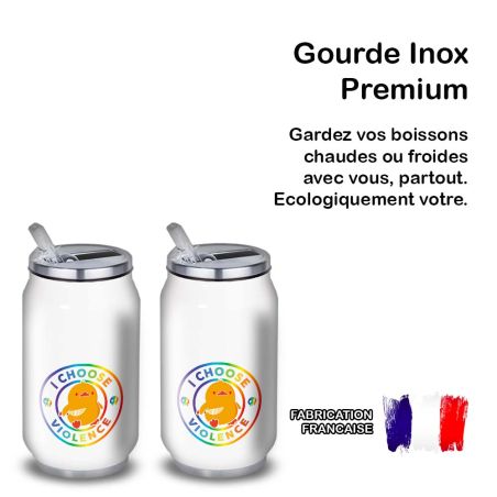 Gourde Alu et Thermos Duck - I choose violence - Rainbow Gourde Alu et Thermos Duck - I choose violence - Rainbow