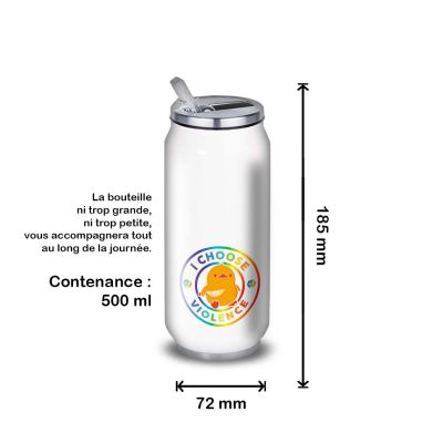 Gourde Alu et Thermos Duck - I choose violence - Rainbow