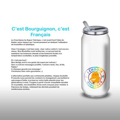 Gourde Alu et Thermos Duck - I choose violence - Rainbow