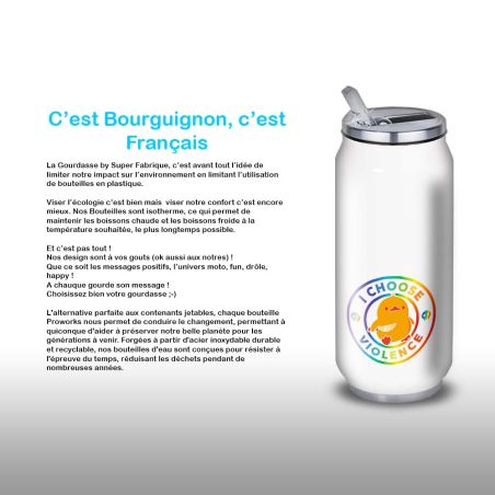 Gourde Alu et Thermos Duck - I choose violence - Rainbow Gourde Alu et Thermos Duck - I choose violence - Rainbow