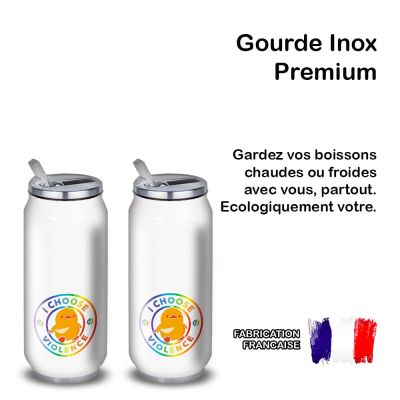 Gourde Alu et Thermos Duck - I choose violence - Rainbow