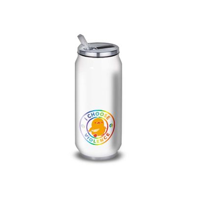 Gourde Alu et Thermos Duck - I choose violence - Rainbow