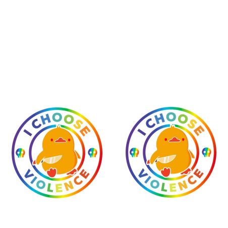 Gourde Alu et Thermos Duck - I choose violence - Rainbow Gourde Alu et Thermos Duck - I choose violence - Rainbow