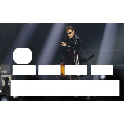 Stickers autocollant carte bleue Johnny Hallyday