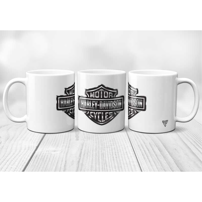 Mug Harley Davidson logo gris argent Mug Harley Davidson logo gris argent