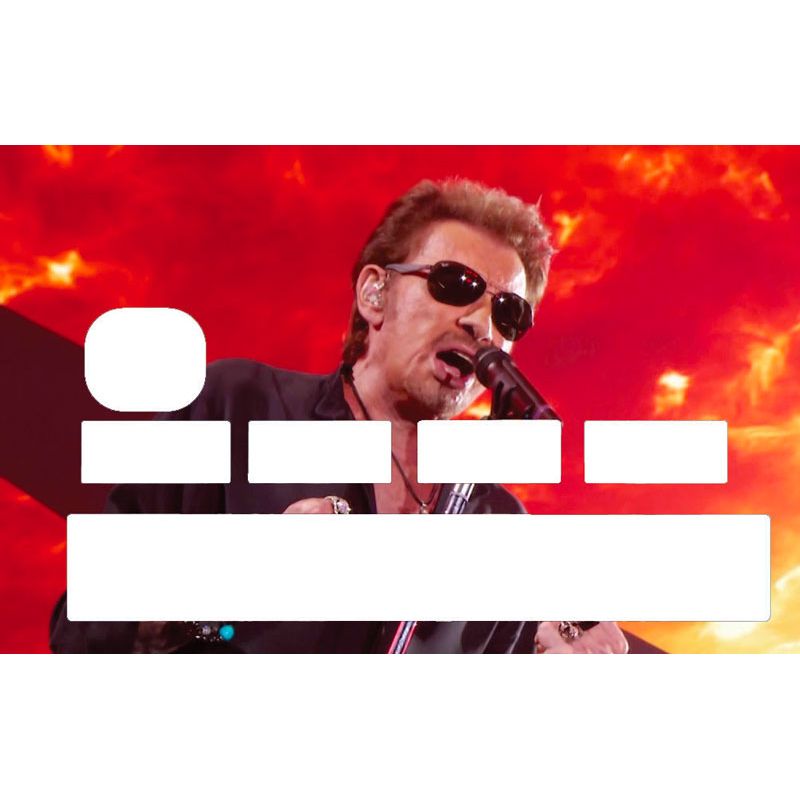 Sticker CB Johnny Hallyday Feu