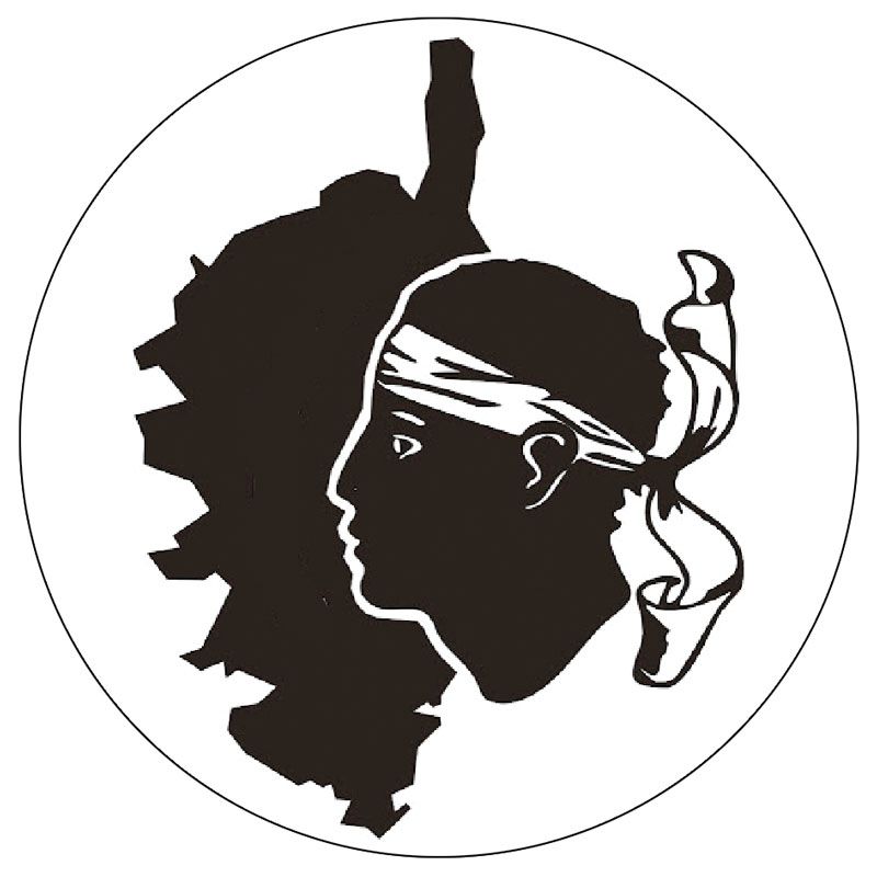 Sticker rétro éclairant pour casque de moto Corse