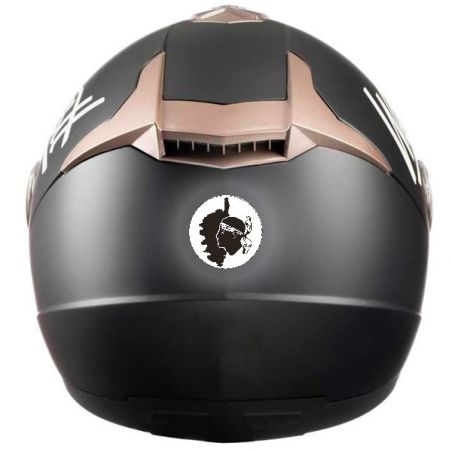 Sticker rétro éclairant pour casque de moto Corse