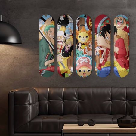 Skate Board décoration murale originale, One Piece to five Skate Board décoration murale originale, One Piece to five