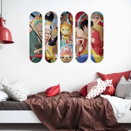 Skate Board décoration murale originale, One Piece to five Skate Board décoration murale originale, One Piece to five