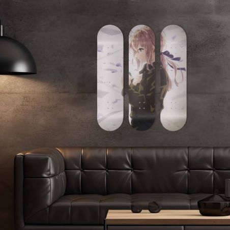 Skate Board pour décoration murale originale, anime, Violet Evergarden Skate Board pour décoration murale originale, anime, Violet Evergarden